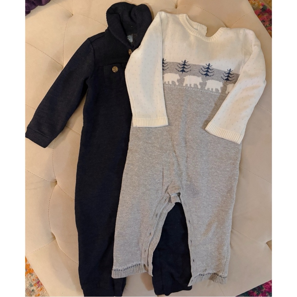 Bundle of cozy onesies: Janie and Jack +Baby GAP